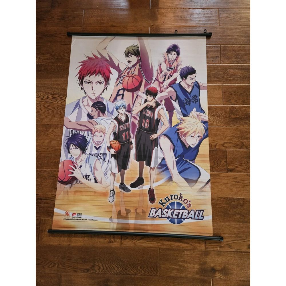 Two Anime Fabric Banner Poster‎ 31x43 Hunter X And Kurokos Basketball Xmas Gift